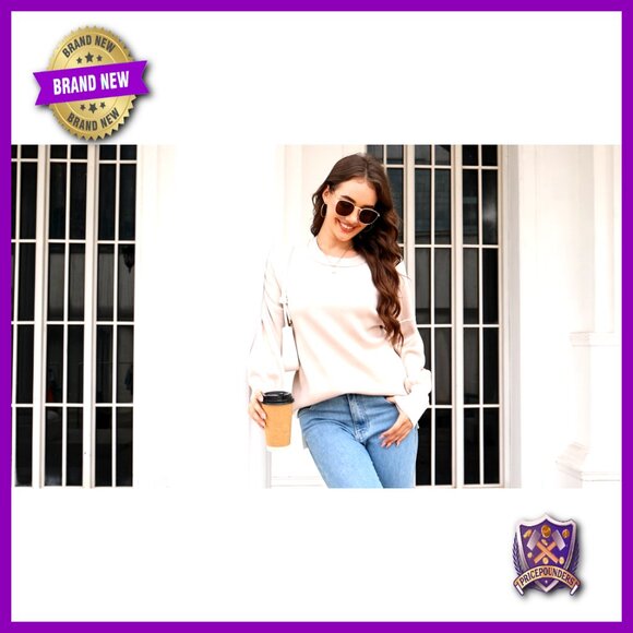 Oversized Batwing Sleeve Pullover Sweater, Viscose Nylon Knit, Chunky Fall Top - Picture 7 of 7